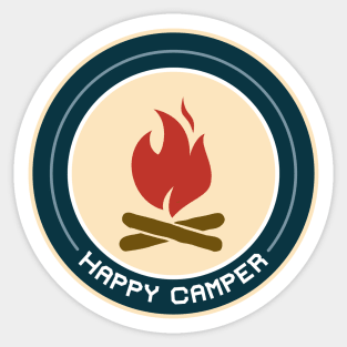 Happy Camper Shirt Sticker